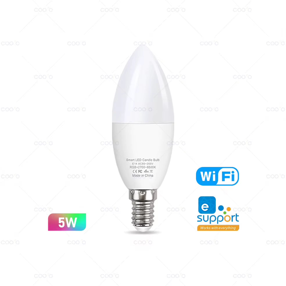 Smart WiFi Zigbee LED Light Bulb Dimmable E27 E14 GU10 RGBCW 3000-6000K LED Candle Lamp For Ewelink APP Alexa Google Home Yandex