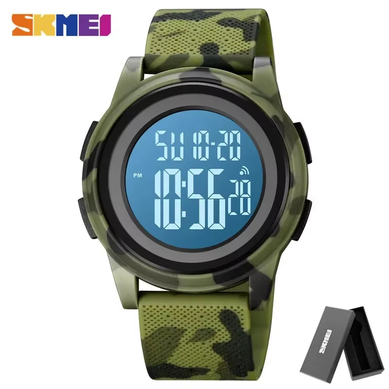 1895  Digital Wristwatch relogio masculino Casual Countdown Sport Watches Men LED Light Chrono Alarm Clock 5Bar Waterproof