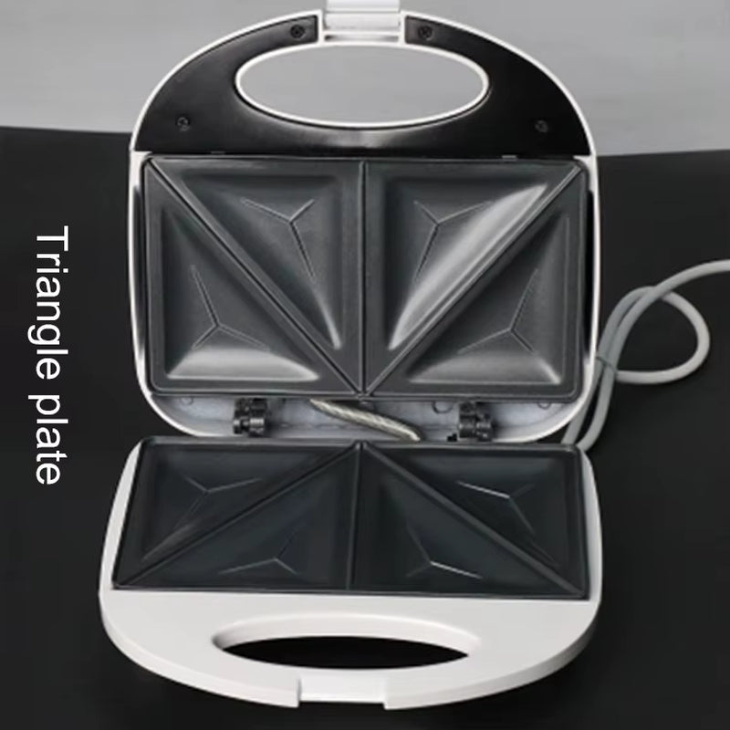 220V Electric Sandwich Maker 750W Fast Heating Breakfast Machine Waffle Maker Break Toaster Multifunction Pancake Baking Machine