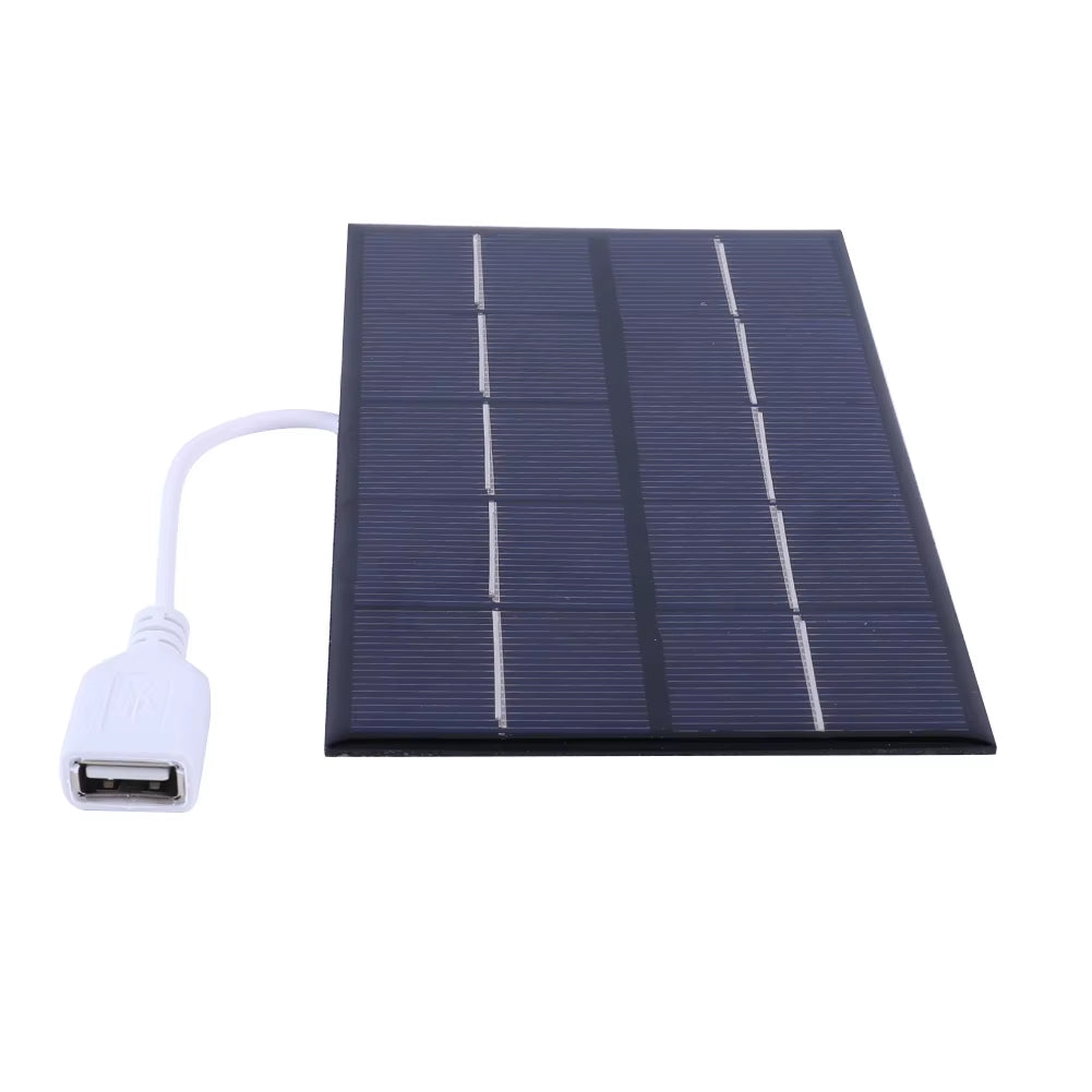 5W 5V Solar Cell Panel Polysilicon USB Solar Charging Panel Solar Plate for 3-5V Battery/Phone Charging for Outdoor Camping