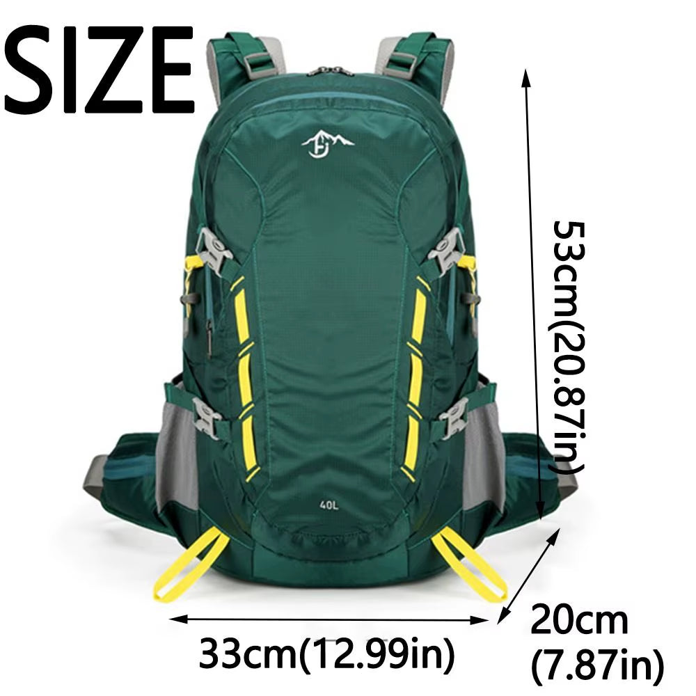 Breathable 40L Mountaineering Backpack Multi-Color Large Capacity Sports Knapsack Stitching Waterproof Hiking Backpacks Camping