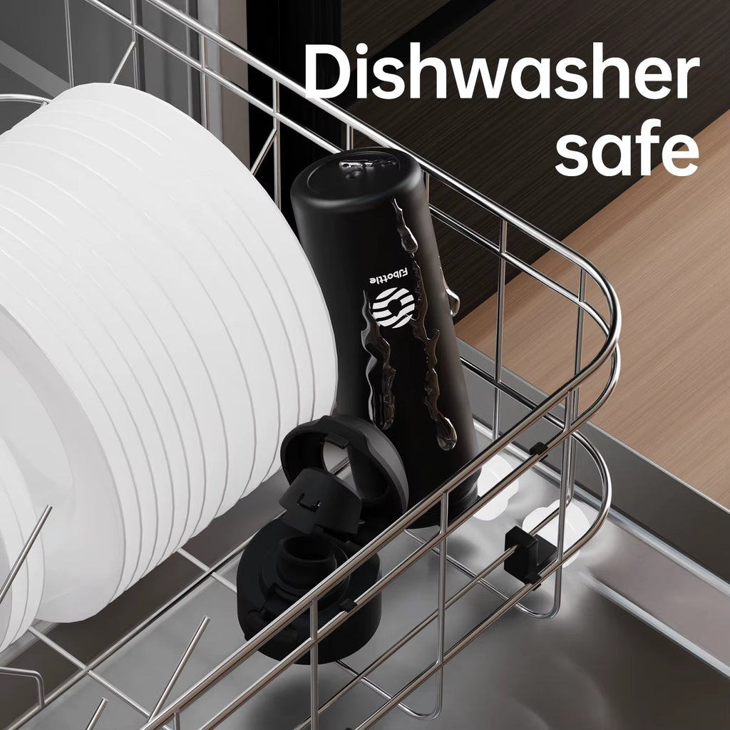 Magnetic Thermos Stainless Steel Sports Water Bottle with Magnetic Phone Holder Bouncing cover Insulation Cup