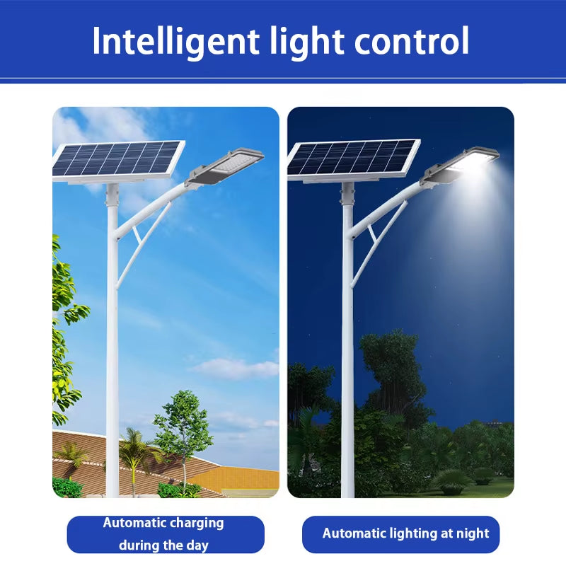 RUISENZHUO Powerful Solar Road Light,Outdoor Solar Street Lamp,Waterproof Automatic Dusk to Dawn Street Light,For Garage Garden