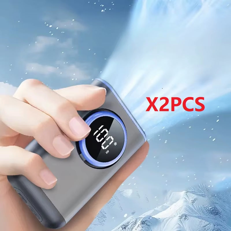 Hanging Neck Fan 3-in-1 Portable Fan Handheld Waist-hanging Neck Fan  Digital Display 100 Levels Aluminum Backpack Handheld Fan