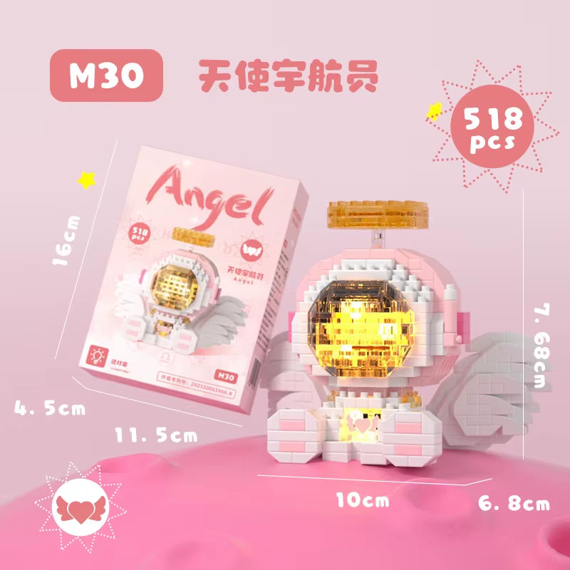Cute Demon Twelve Constellations Astronaut Building Blocks Pisces Capricornus Model Sagittarius Mini Brick Libra Toys For Gift