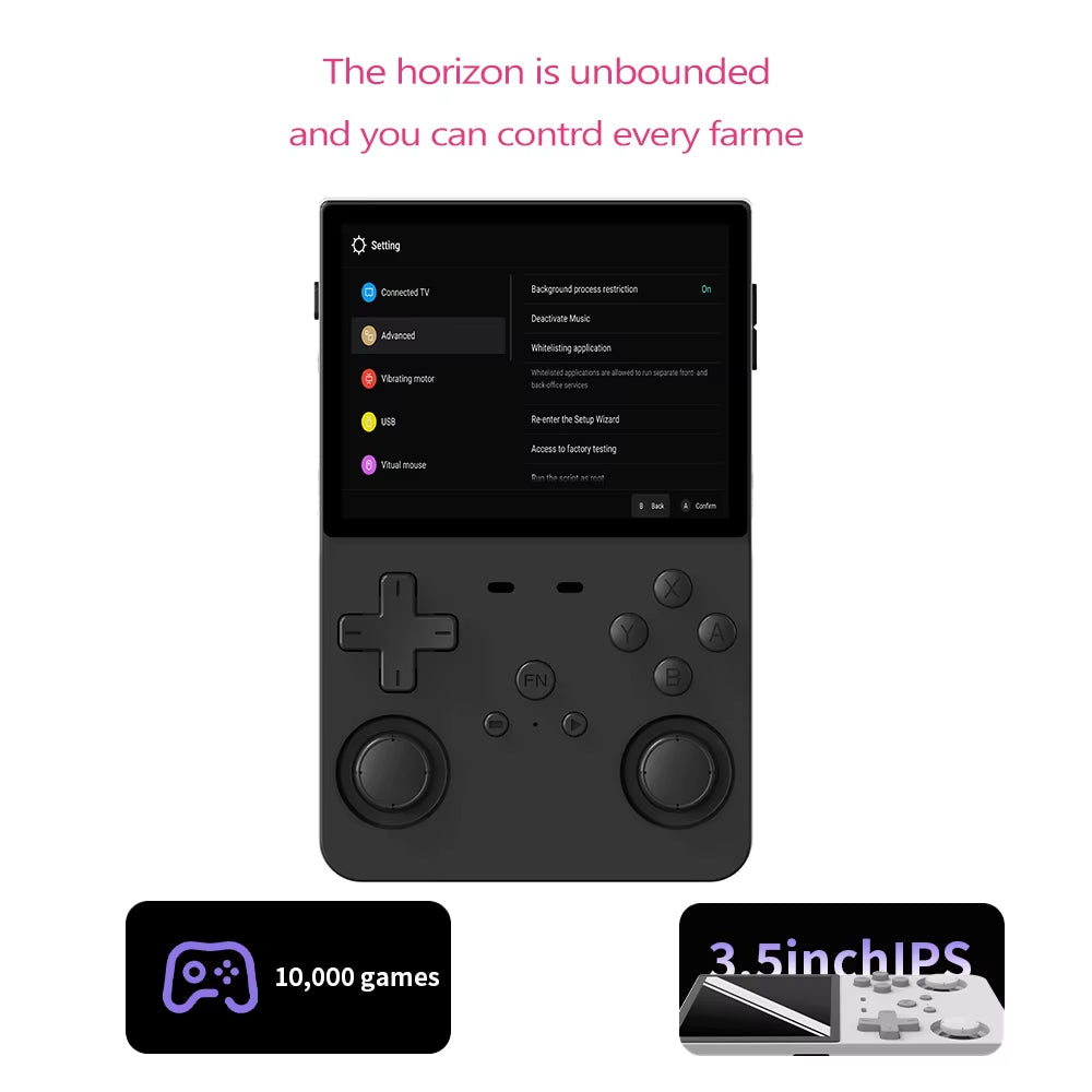 L35 Retro Handheld – Open-Source Emulator | 10000+ Classic Games | 3.5" IPS Display Portable Game Console – Expandable Storage