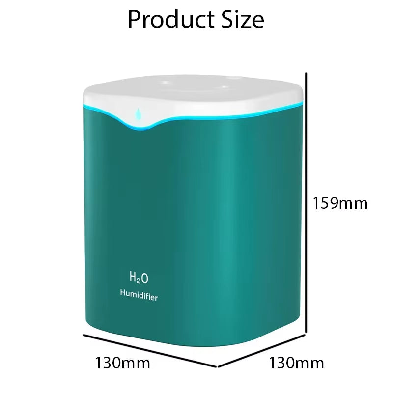 Large Capacity Dual Spray Humidifier Usb Home Bedroom 2L Silent Water Replenisher Air Purifier Wireless Water Diffuser Office