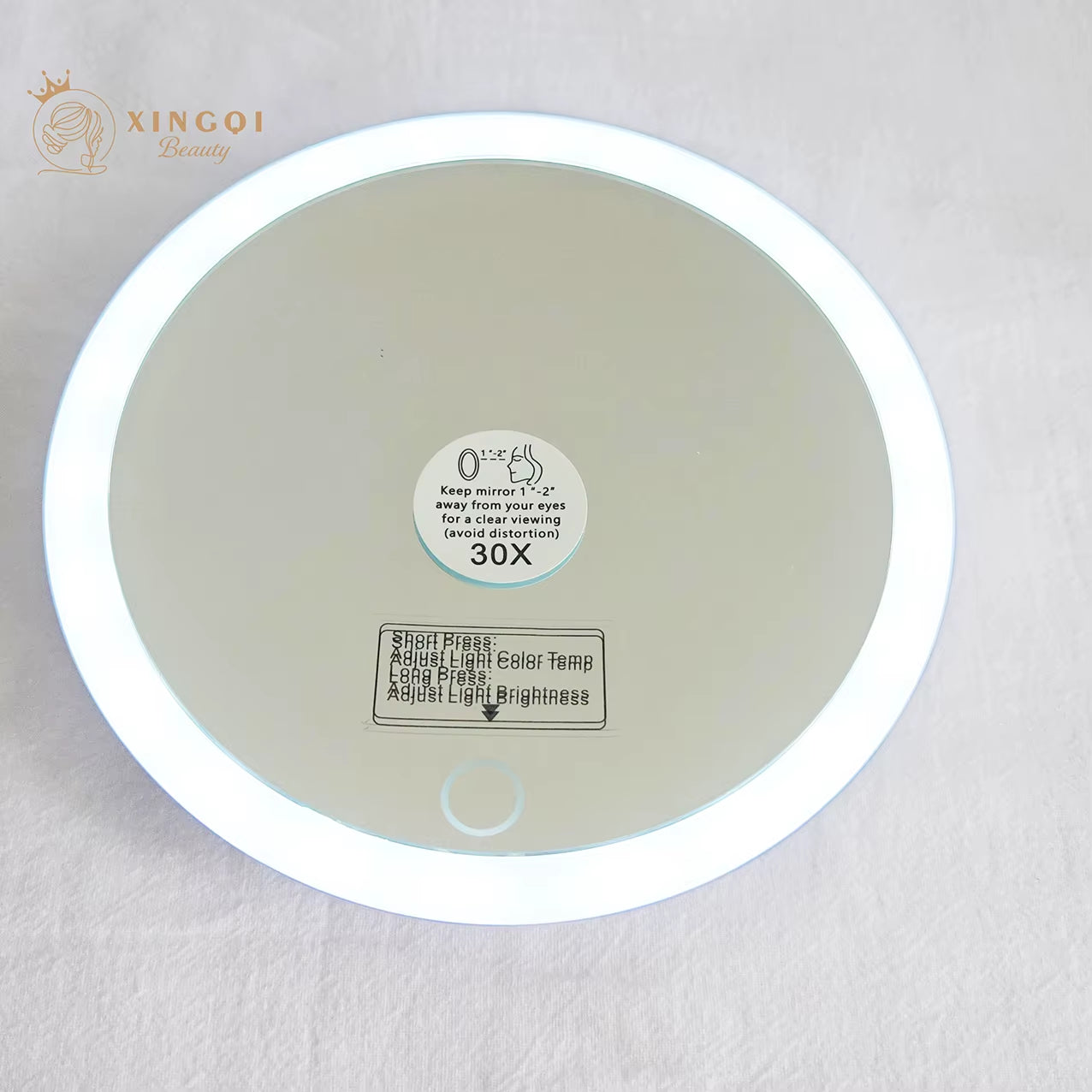 6"led mirror makeup vanity magnifying 5x 10x 20x 30x makeup led daylight mirror three lights home round lighted vanity mirror