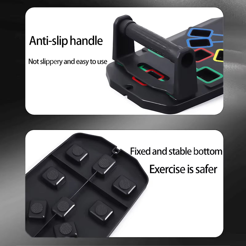 Multifunctional Folding Push Up Board Set Bracket Abdominal Muscle Training Equipment Portable Push Up Board Exercise Training