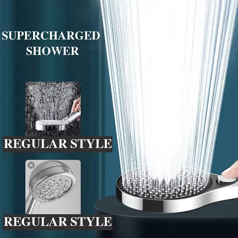 Three-speed High-pressure Shower Head With Large Panel Super Powerful Universal Bathroom Shower Head Combination Set