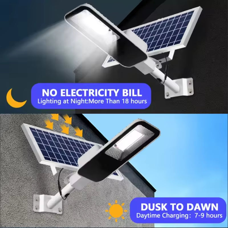 RUISENZHUO Powerful Solar Road Light,Outdoor Solar Street Lamp,Waterproof Automatic Dusk to Dawn Street Light,For Garage Garden