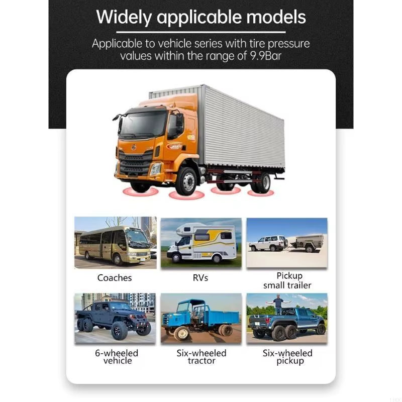 2025 New Tall Accuracy TPMS Trailer Tire Pressure Alarm Structure with Temperature Detection