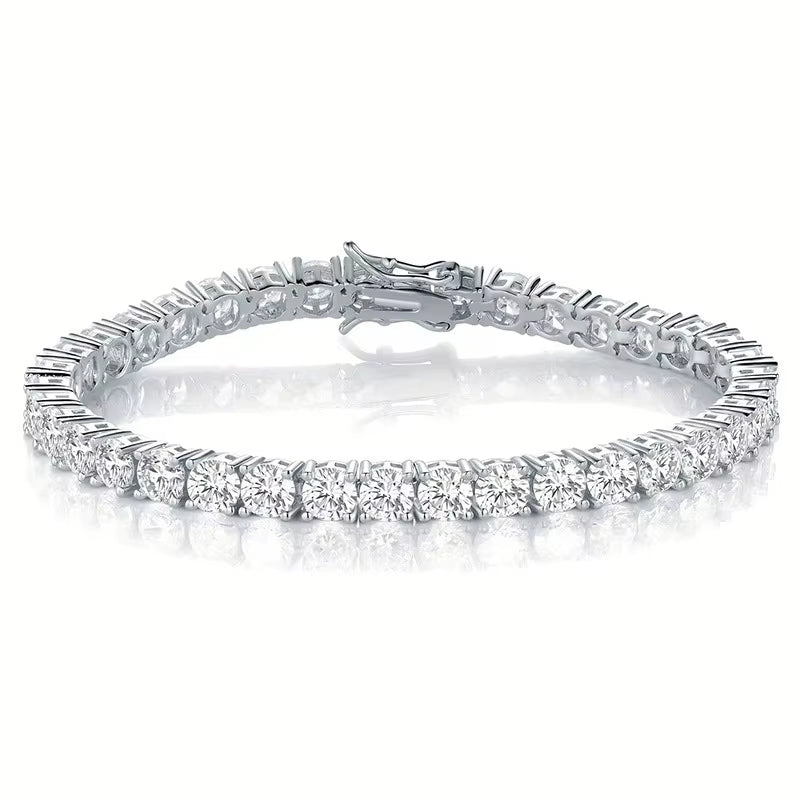 Factory price 925 silver plated 18K gold 4A grade Zircon tennis bracelet for men and women fashion personality exquisite jewelry
