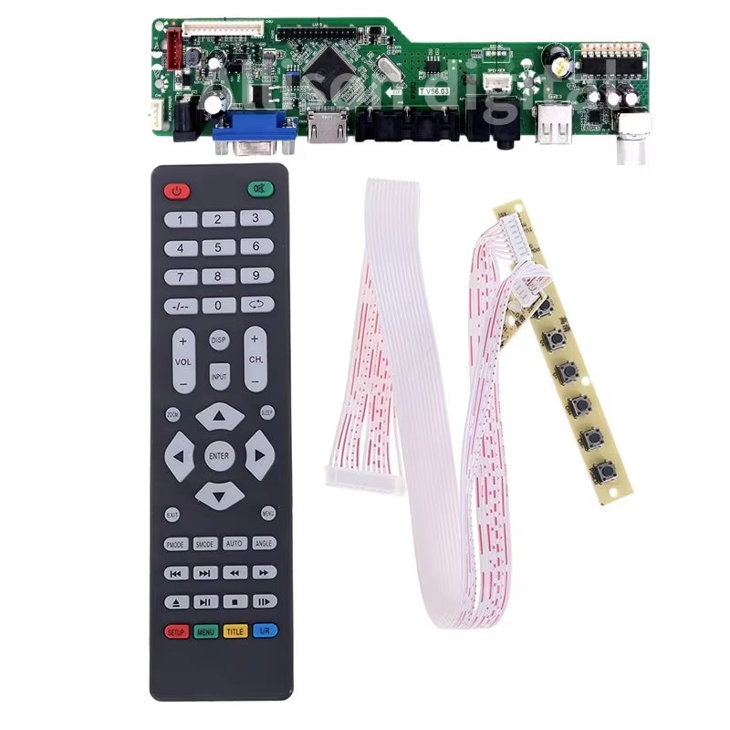 NEW  Monitor Kit for M185BGE-L10 M185BGE-L21 L22 L23 TV+HDMI+VGA+AV+USB LCD LED Screen Controller Board Driver 30pins Lvds