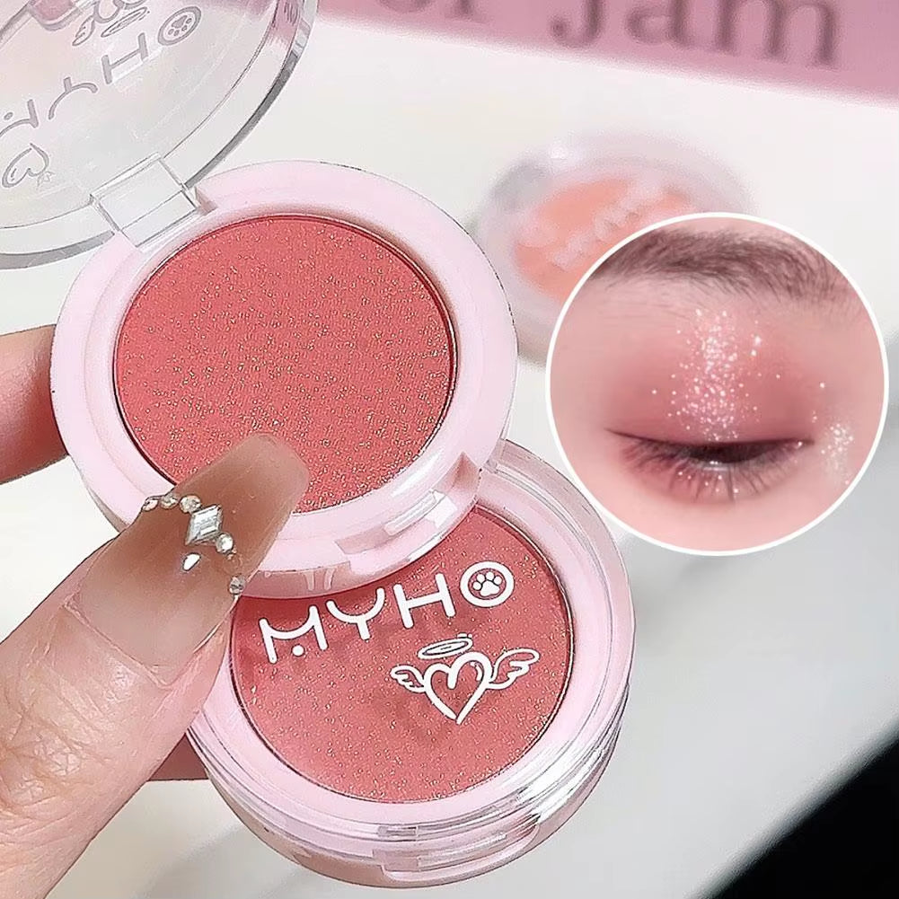 Dopamine shimmer Monochrome Matte Blusher Eyeshadow Palette Soft Silky Cheek Natural Facial Rouge Lasting Nude Low Saturation Po