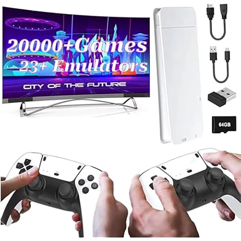 M15 Game Stick 4K HD Retro Handheld Game Consoles Wireless Controller 20000+ Classic Game Portable Video Gaming Player For PS1