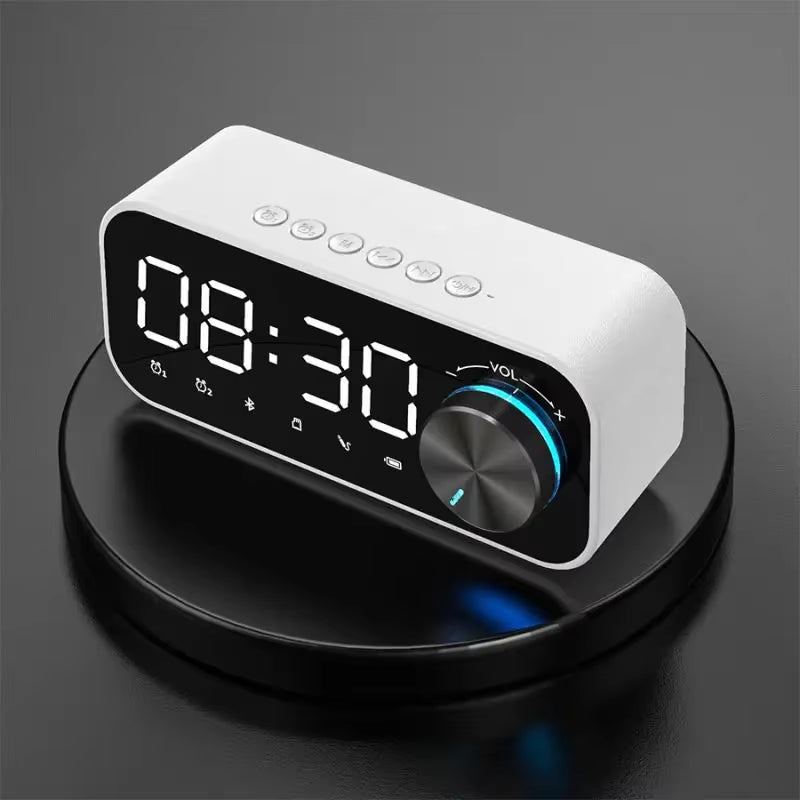 Soundbar with Clock Wireless Bluetooth Speaker Led Alarm Radio Music 5.0 Speakers Portable Bass LED USB TF Card Loudspeaker