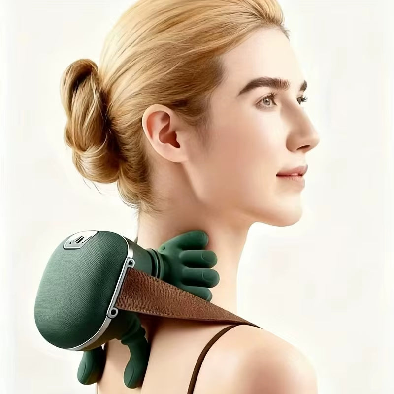 Full-body heated electric massager, deep neck massager, 6D cordless shiatsu massager