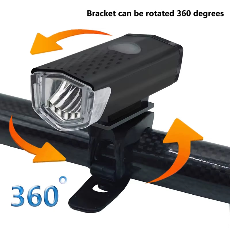 5 Sets Bicycle Front Light  Portable LED Charging Bike Light Waterproof Cycling Flashlight Rear Light Bike Accessories