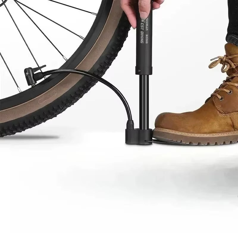 For MTB Bicycle Pump 80 PSI Bike Manual Cycling Accesories for West Biking Air Pump Balloon Tire Inflator Valve Floor Pump