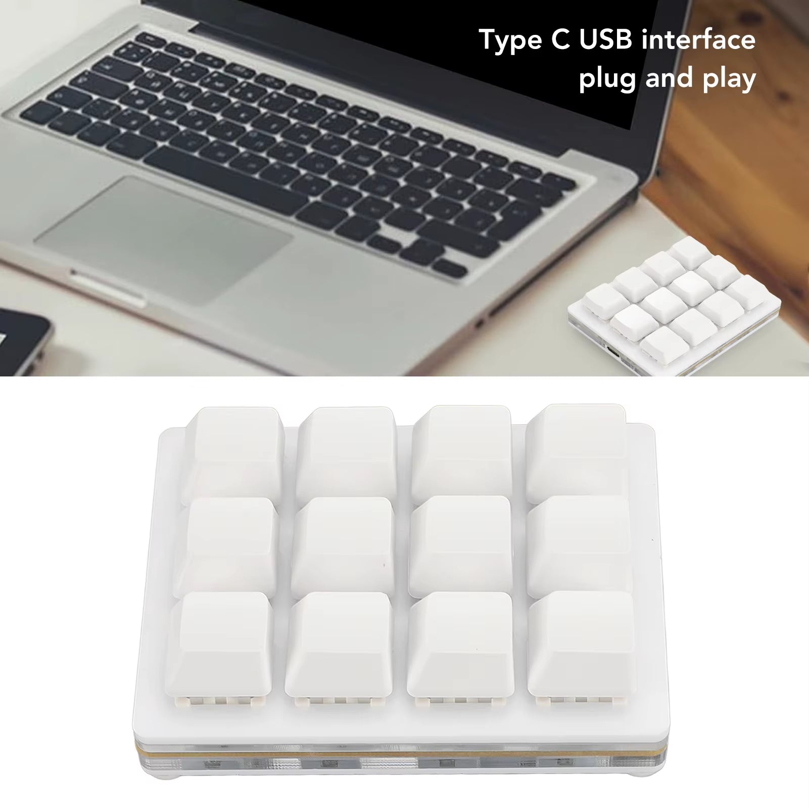 12 Key Mechanical Gaming Keyboard 12 Key Mechanical Gaming Keyboard  USB Wired RGB Red Switch Programmable Macro Keyboard