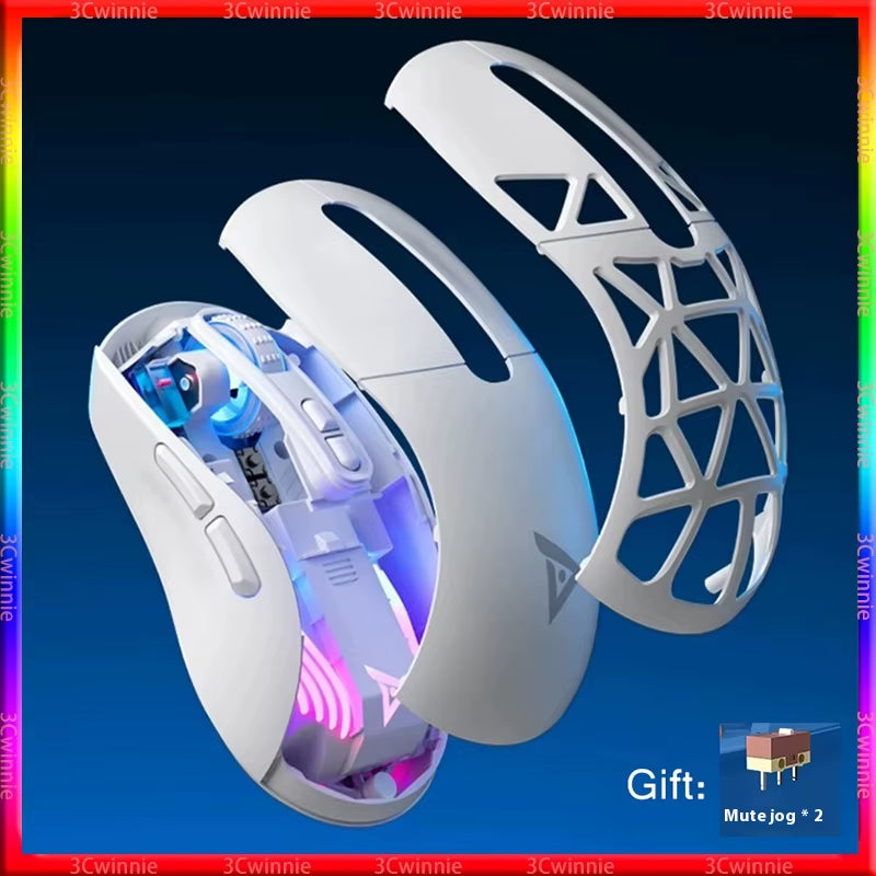 TSG809 Hollow Hole Mouse with Three Modes Wireless Ultra Light 2.4G Gaming Esports PCPAW3311 Silent Mouse Micro buttons