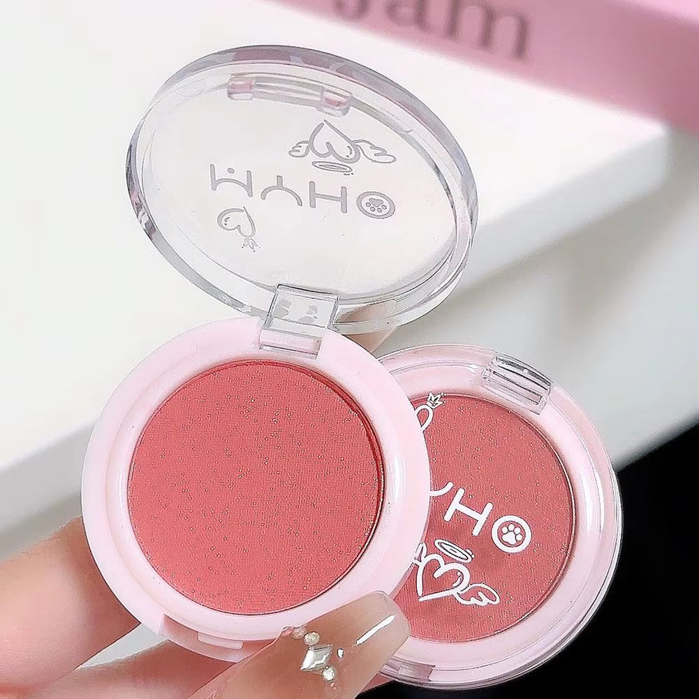 Dopamine shimmer Monochrome Matte Blusher Eyeshadow Palette Soft Silky Cheek Natural Facial Rouge Lasting Nude Low Saturation Po