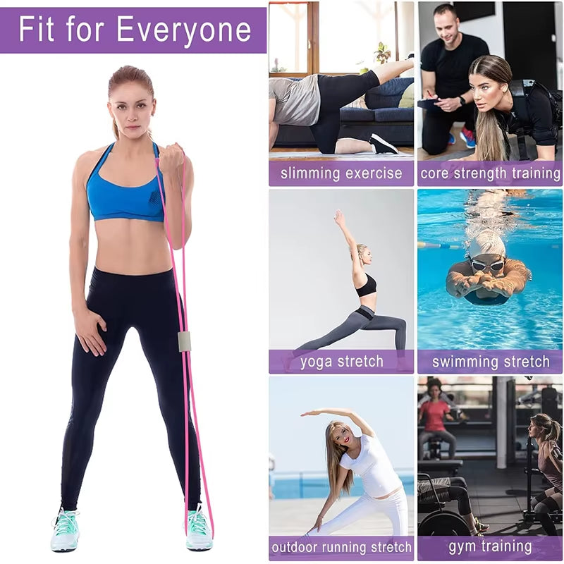 Saludea Figure 8 Resistance Band with Handles Arm Chest Expander Yoga Gym Fitness Pulling Rope Elastic 8 Word