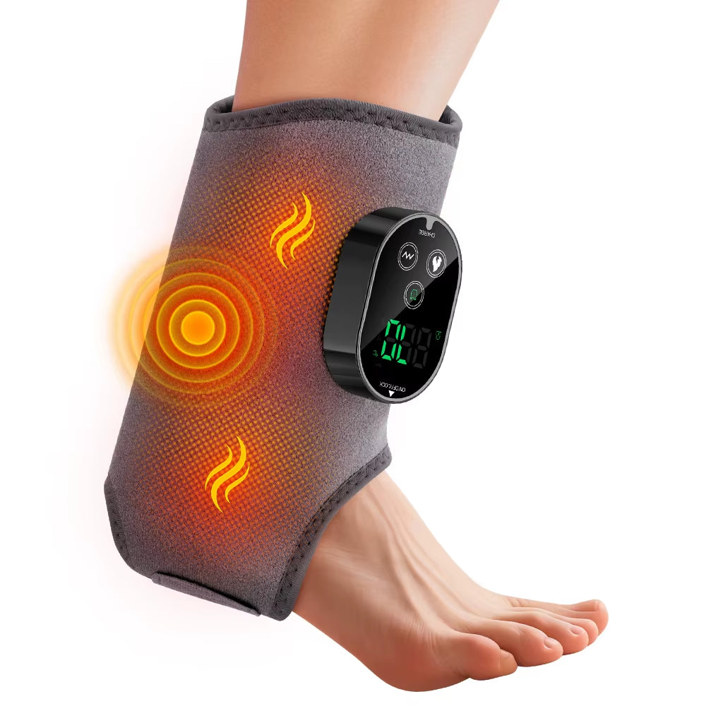 Electric Corless Heating Foot Ankle Massager Protector Winter 6 Heating Levels 3 Vibration Modes Elbow Relax Muscles Recharge