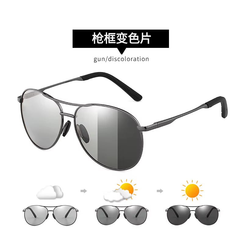 Glasses Polarized Sunglasses Driving UV400 Protection Sports Unisex Stylish Men Eyewear Retro Square Metal Fishing Vasos TT2