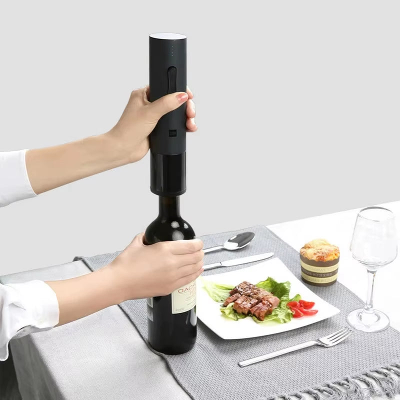 Original New Huohou Automatic Red Wine Bottle Opener Electric Corkscrew Foil Cutter Cork Out Tool 6S Open