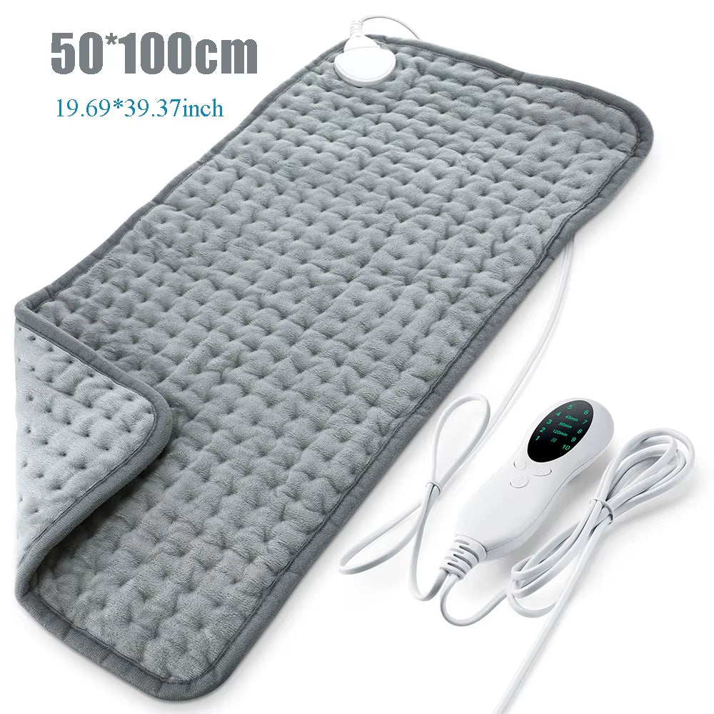 Electric Heating Pad Blanket Office Home For Shoulder Neck Back Spine Leg Winter Warm Camping Sheet 110V 220V Washable 50*100cm