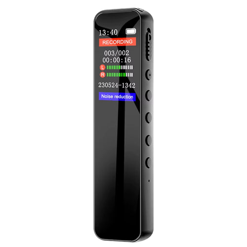 128GB Voice Activated Recorder MP3 Player 1536kbps Digital Voice Recorder Long Time Audio Recording Noise Reduction Dictaphone