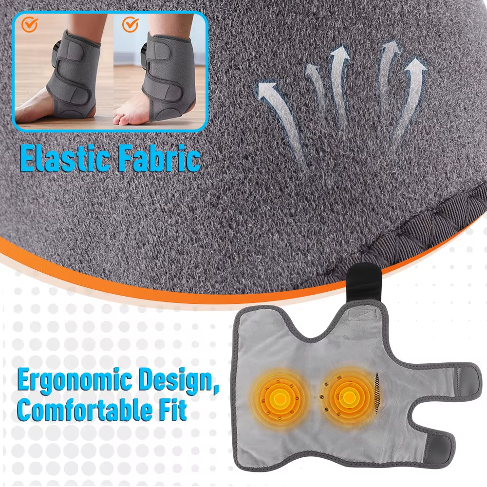 Electric Corless Heating Foot Ankle Massager Protector Winter 6 Heating Levels 3 Vibration Modes Elbow Relax Muscles Recharge