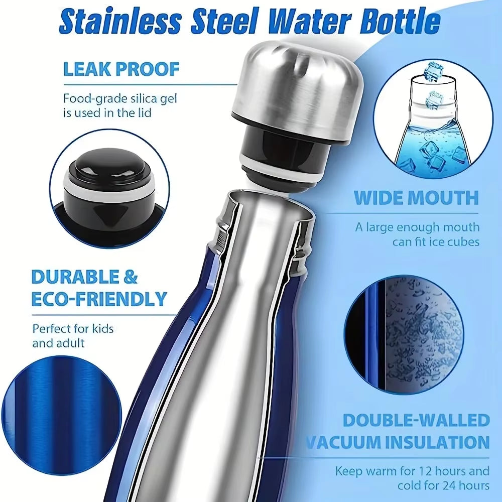 500/750ml Stainless Steel Sports Water Cup Sports Kettle Single-layer Double-wall Thermal Insulation Vacuum Bottle