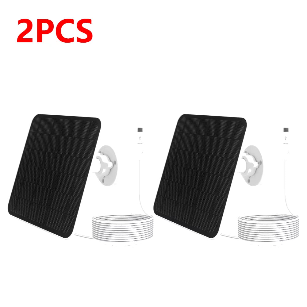 1-3PCS Waterproof 5V 20W Solar Panel for Eufycam 3/3C/2/2C/2 Pro 360°Mounting USB Solar Charger with 9.8 Ft Charging Cable
