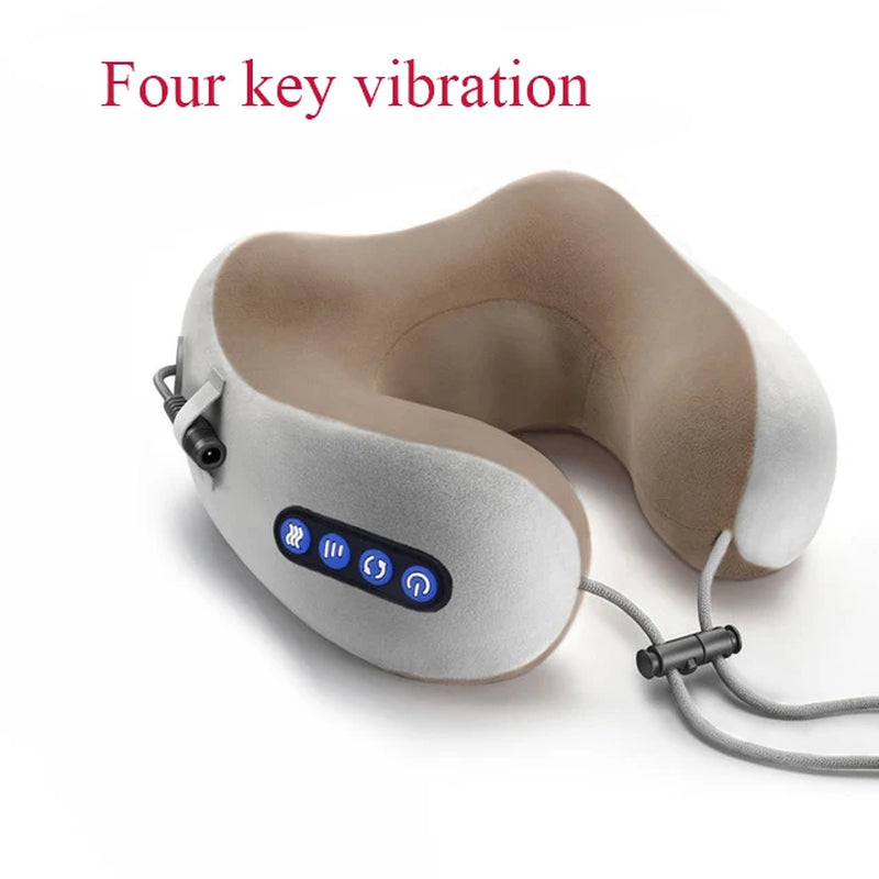 Multifunctional Portable U Shaped Electric Neck Massager Pillow  Shoulder Cervical Outdoor Home Car Relaxing Massager