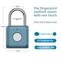 Cabinet Padlock Fingerprint Lock Student Dormitory Mini Padlock Fingerprint Identification Unlocking Smart Lock Charging