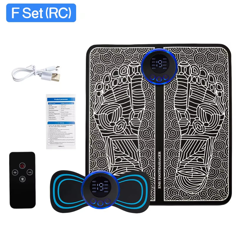 Electric Ems Foot Massager Pad Feet Acupoints Massage Mat Shock Muscle Stimulation Improve Blood Circulation Health Care