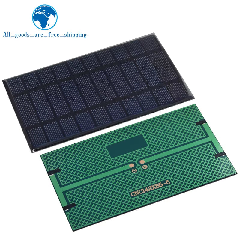Smart Electronics 400mA 5V 2W Solar Cells Solar Panel Phone Charger Home Improvement 142mm*85mm Polycrystalline Silicon