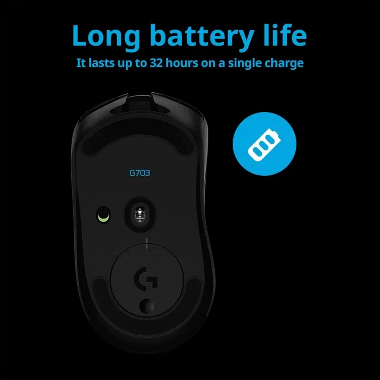 G703 HERO Sensor Gaming Mouse With 25600DPI Lightspeed Wireless Mice POWERPLAY Compatible for Windows Mac OS Chrome OS