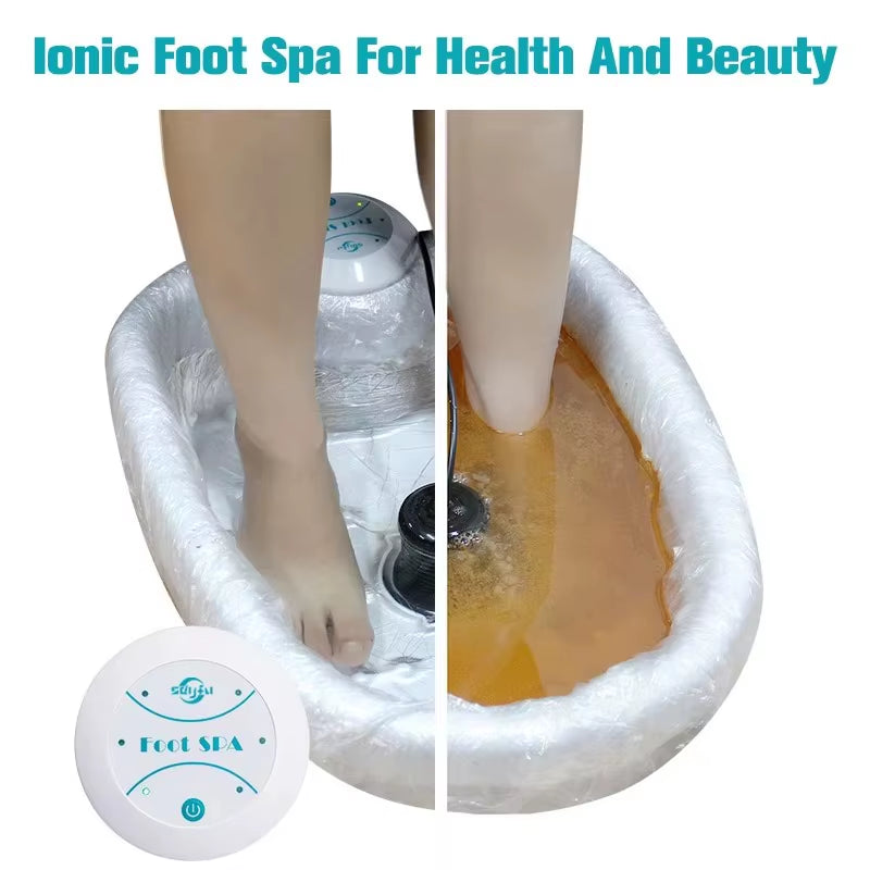 Detox Ion Electric Foot Spa Bath Massager Machine Foot Bath Cleaning Footspa Vibrating Whirlpool Care Arrays Aqua Health Therapy