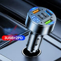 3 Socket Car Cigarette Lighter Splitter Dual USB LED Car Fast Charger 120W 12V 24V Car Charger Adapter for IPhone GPS Dashcam