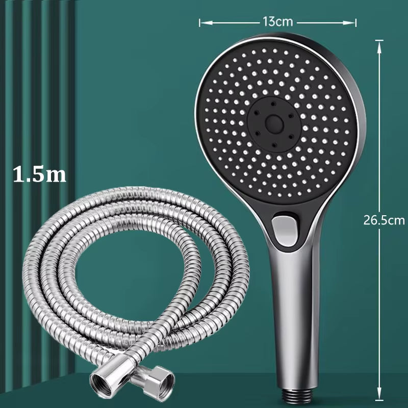 Three-speed High-pressure Shower Head With Large Panel Super Powerful Universal Bathroom Shower Head Combination Set