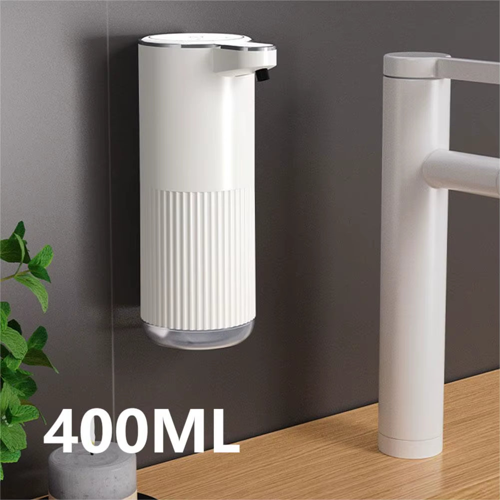 400ml Automatic Liquid Soap Dispenser Touchless Foam Soap Dispenser USB Rechargeable 4 Level Adjustable Hand Sanitizer Dispenser