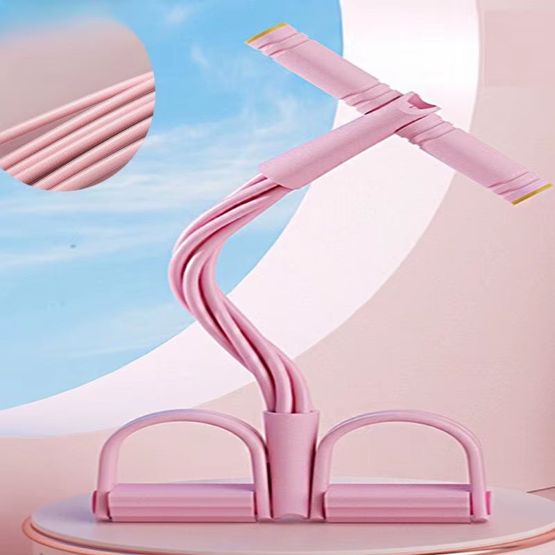 Foot Resistance Bands for Home Yoga Six-Piece Elastic Leg Stretching Rope Set for Full Body Workout Sit-Up Assist Bands