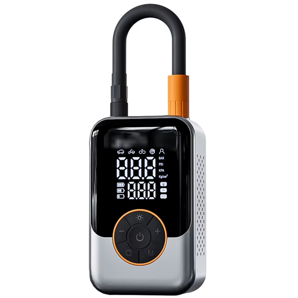 150PSI Portable Car Air Pump Wireless Inflation Pump with Tire Pressure Detection USB Type-C Charging for Car Motorcycle Bicycle