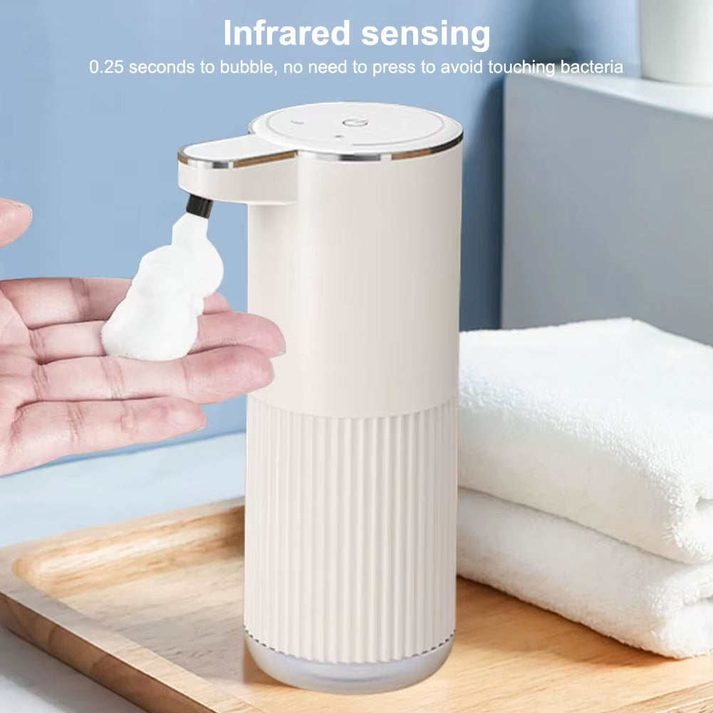 400ml Automatic Liquid Soap Dispenser Touchless Foam Soap Dispenser USB Rechargeable 4 Level Adjustable Hand Sanitizer Dispenser