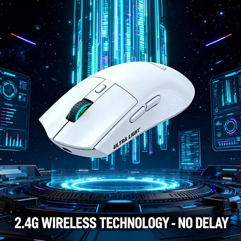 2026 Arrival Gaming Mouse 3-Speed DPI Esports Wireless Ergonomic Design Gaming Mouse 2-mode Connection Magnetic Charging Dock