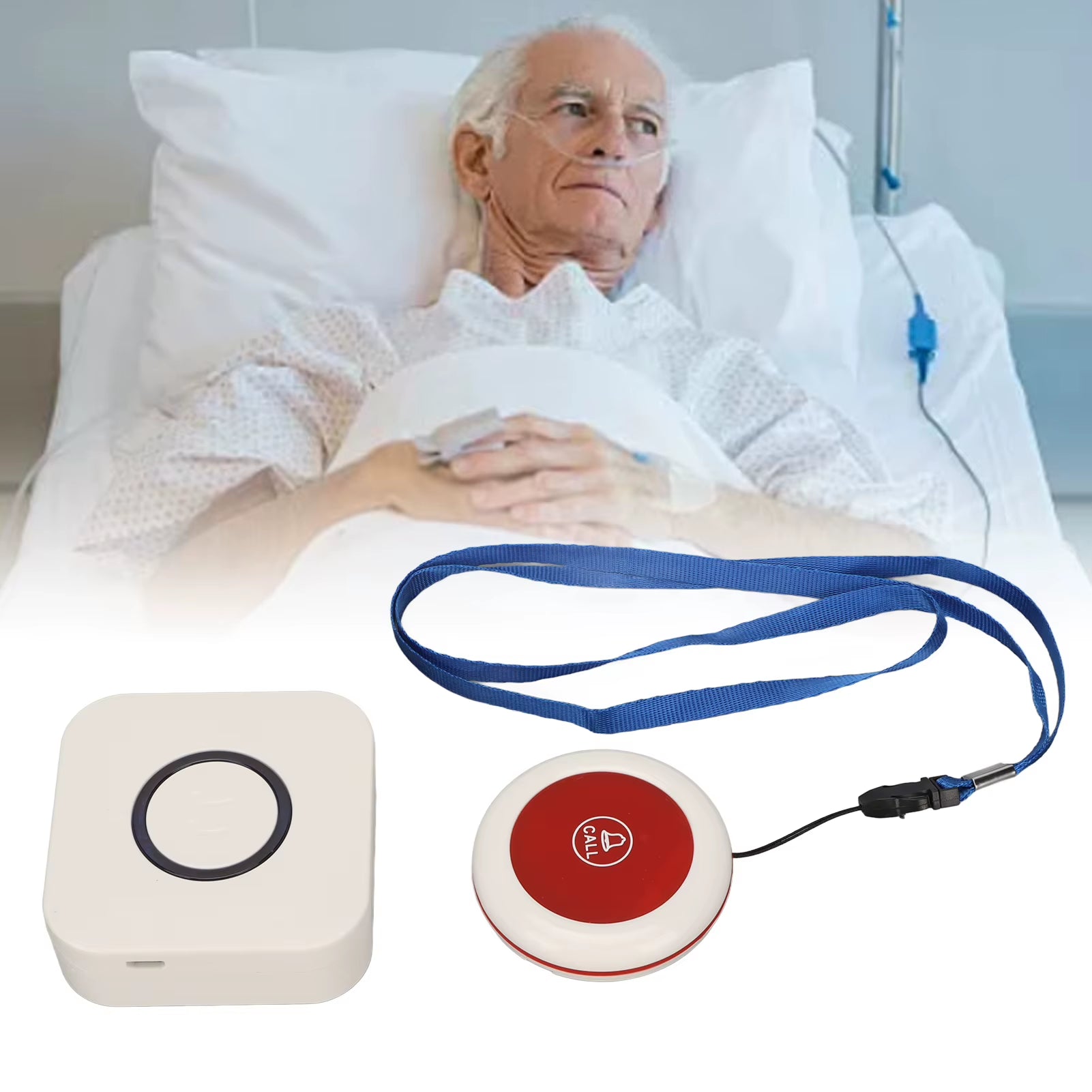 Caregiver Pager Wireless Nurse Call System Alert Button Long Distant for Home Hospital